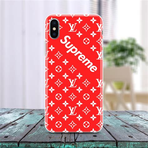 supreme x lv iphone case